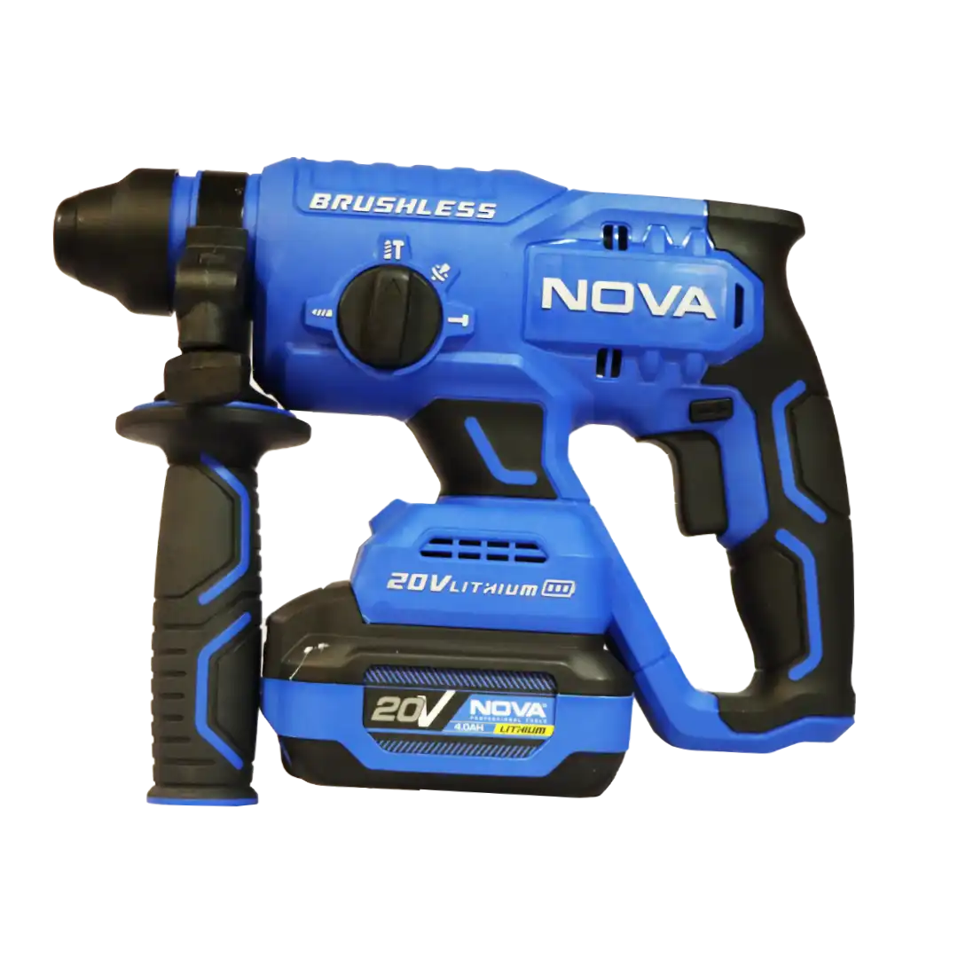 دریل بتن کن شارژی نووا مدل 7733 ظرفیت ۲۰ ولت براشلس ۳ کیلویی