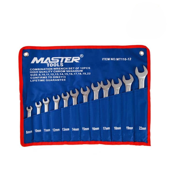 مجموعه آچار ۱۲ عددی یکسر تخت و رینگی مستر مدل MT110-12